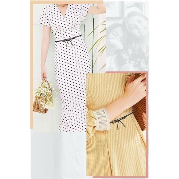 TeeYee PU Leather Knitted Waist String Belt/Rope/Chain Boho Wrap Skinny Belt main image 6